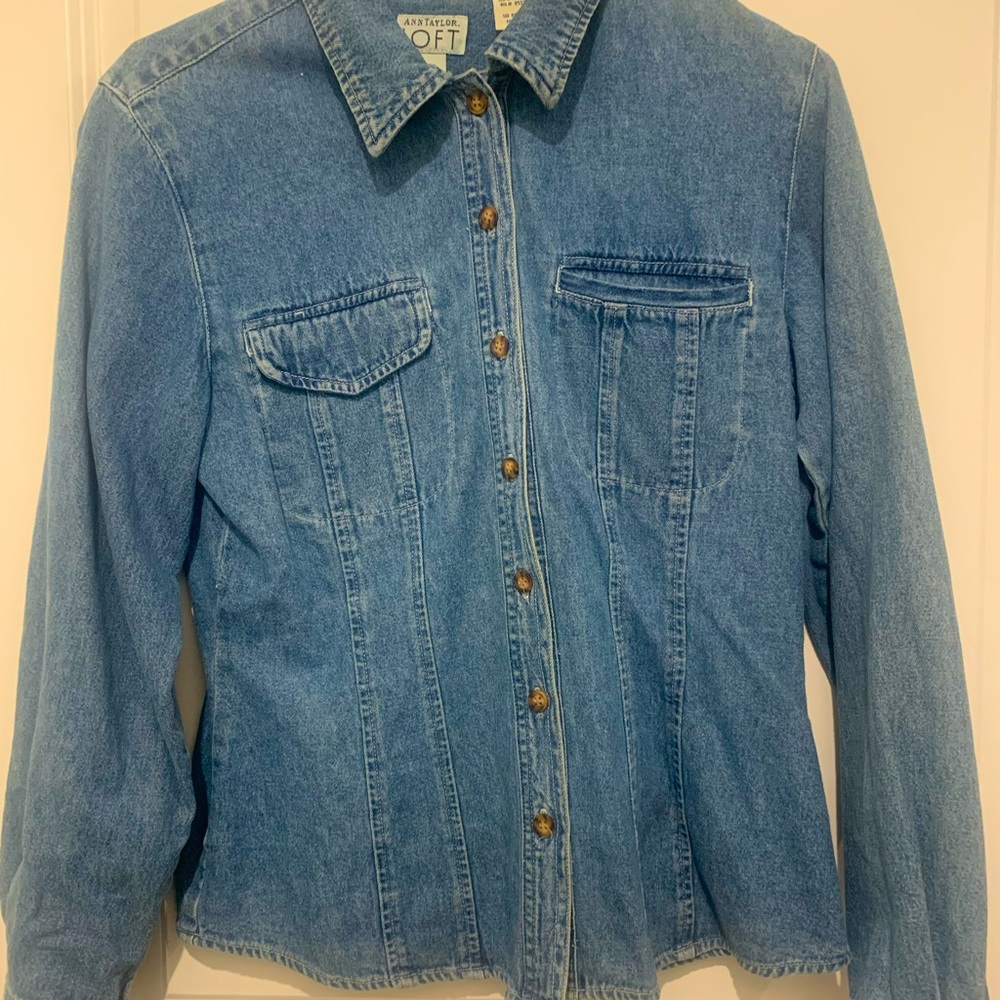 Ann Taylor Loft  Blue Denim Jacket